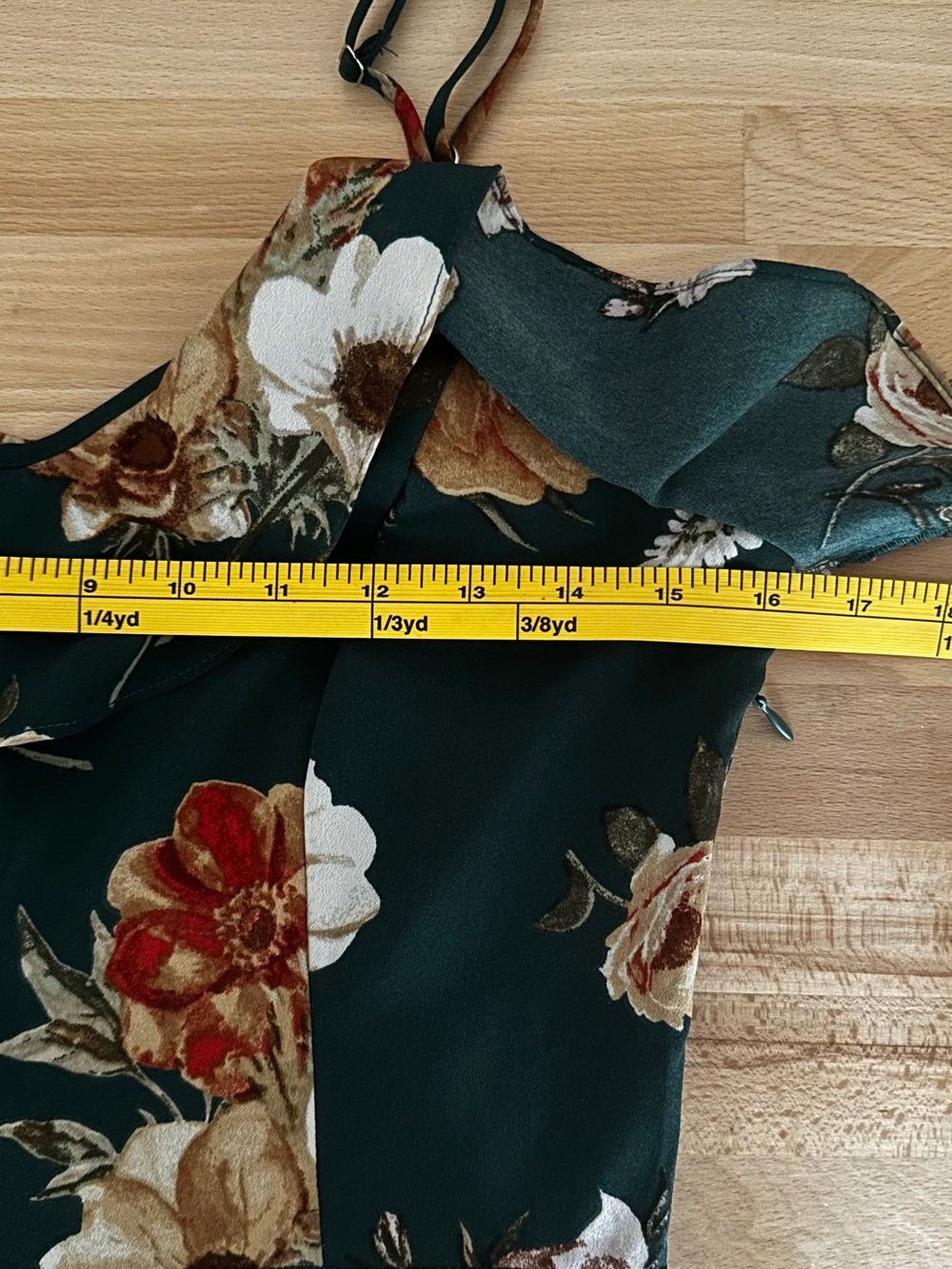Altar'd State Emerald Green Floral Ruffle Maxi Dress - Picture 11 of 13